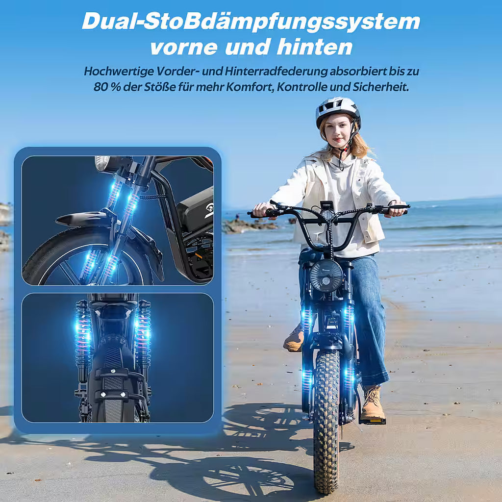 EVERCROSS TECH 20 Zoll Fatbike E-Bike