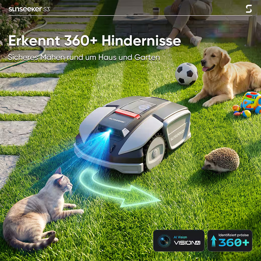 SUNSEEKER S3 – Intelligenter Mähroboter ohne Begrenzungskabel