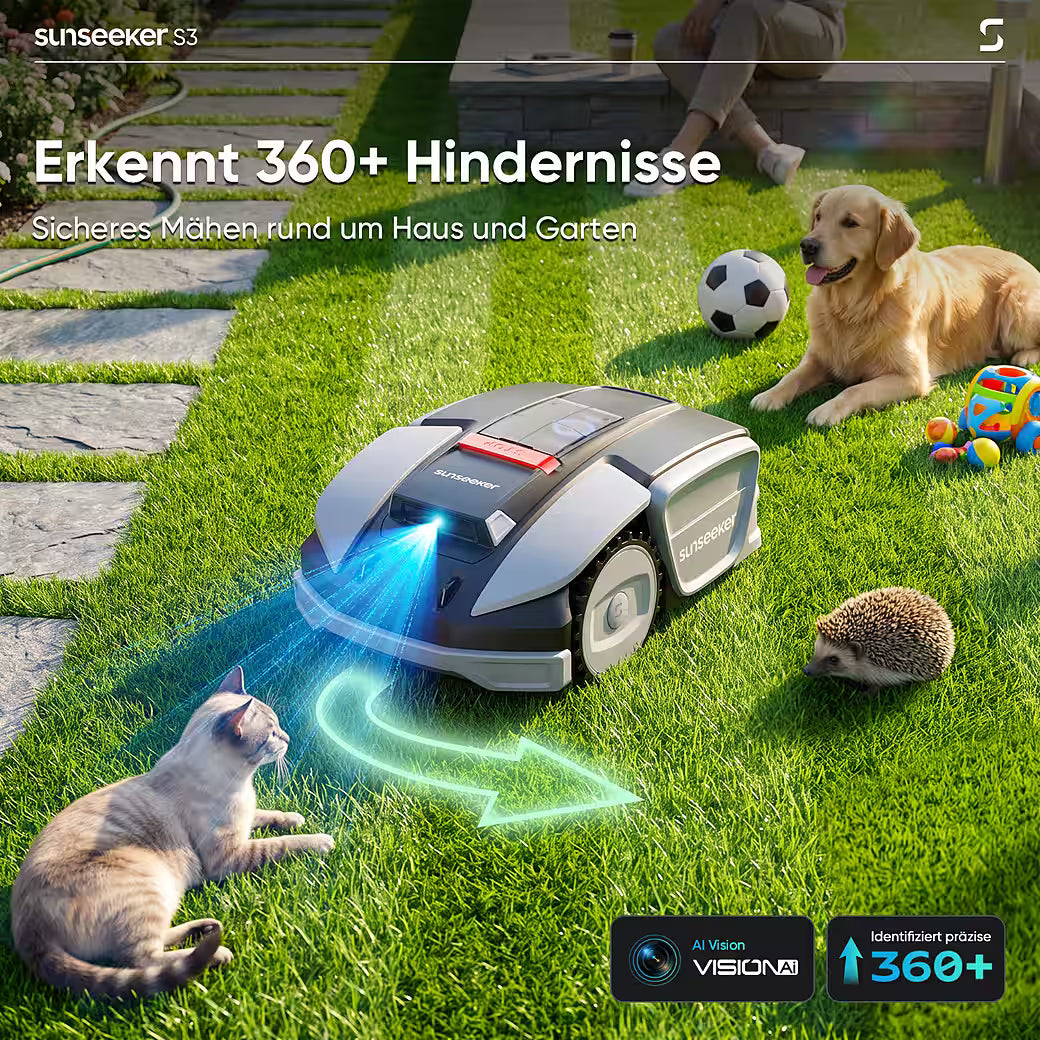 SUNSEEKER S3 – Intelligenter Mähroboter ohne Begrenzungskabel