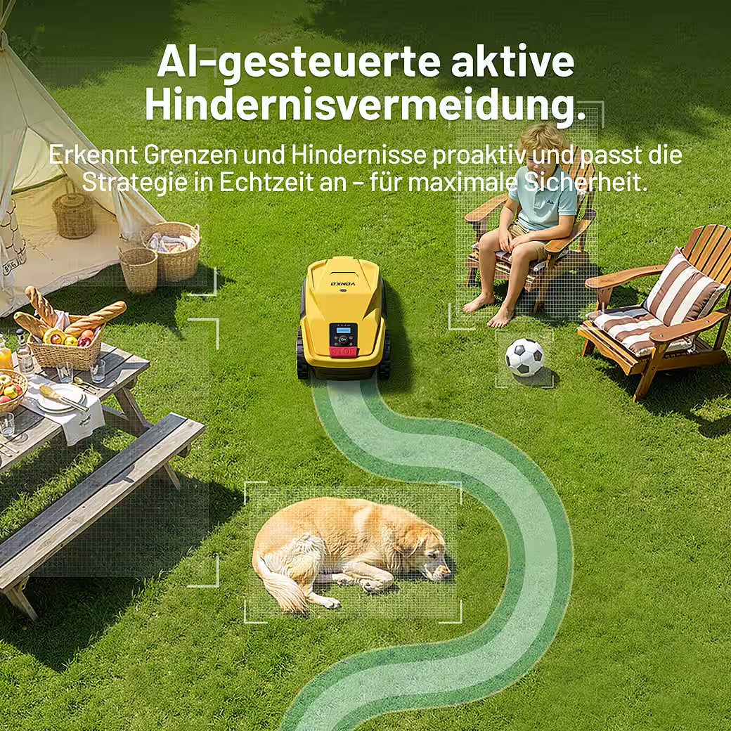VONKO M200 – Mähroboter ohne Begrenzungskabel mit RTK + AI Vision