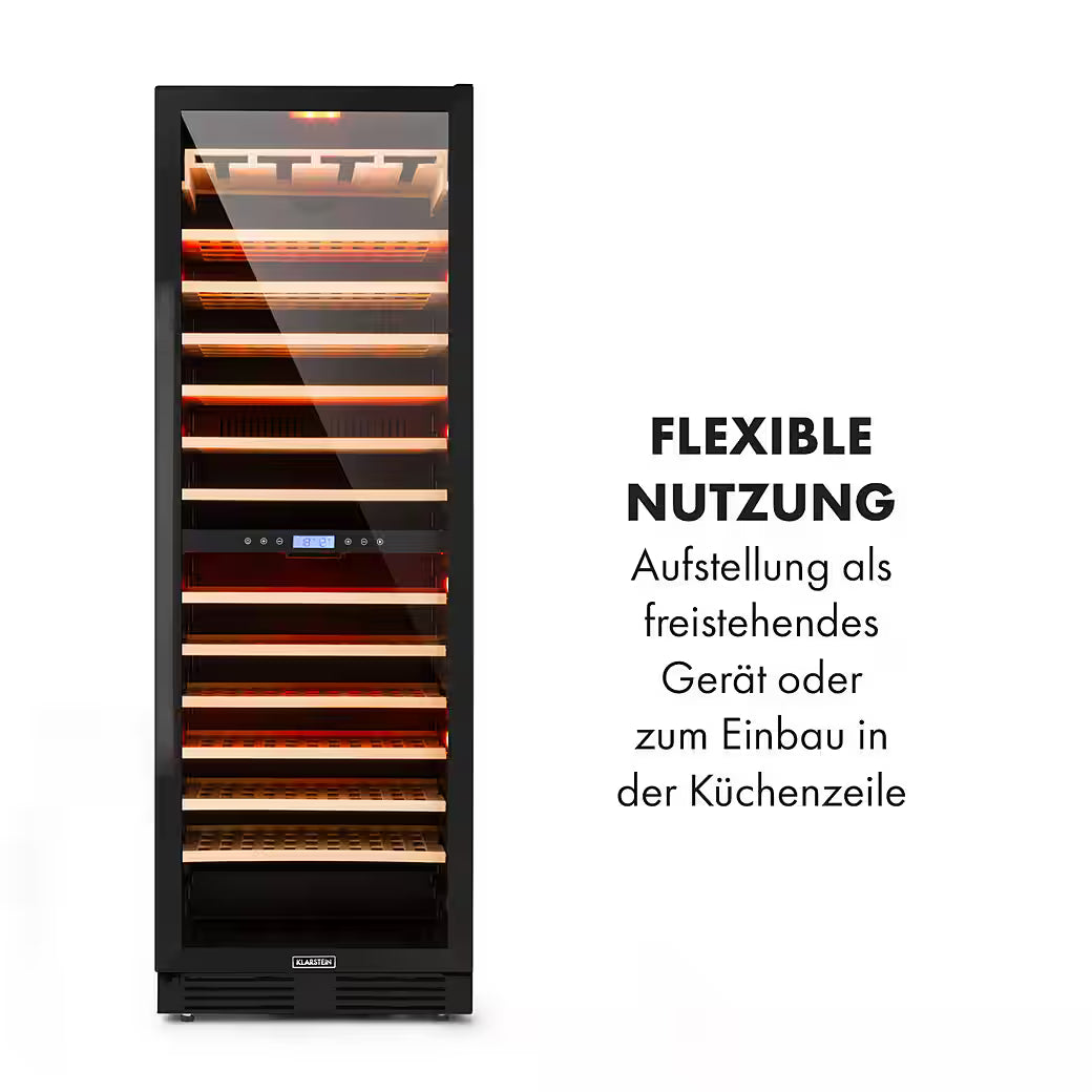 KLARSTEIN Vinovilla Grande 165 Built-in Duo Onyx – Weinkühlschrank
