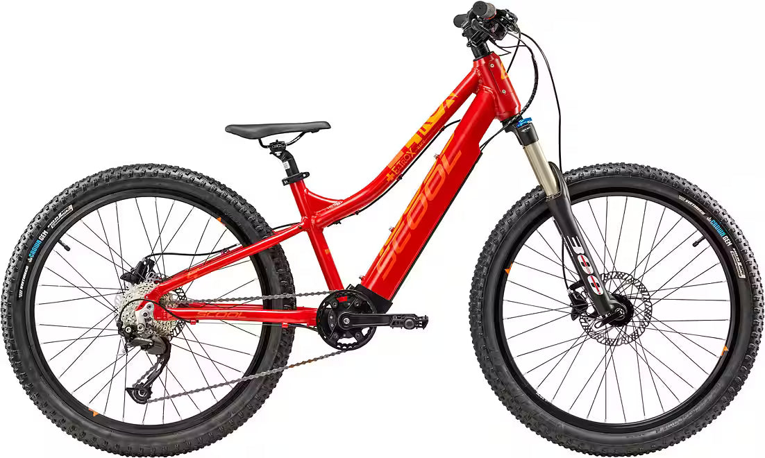 S'COOL E-Bike Mountainbike e-troX race 24-9S Alivio – Red/Orange