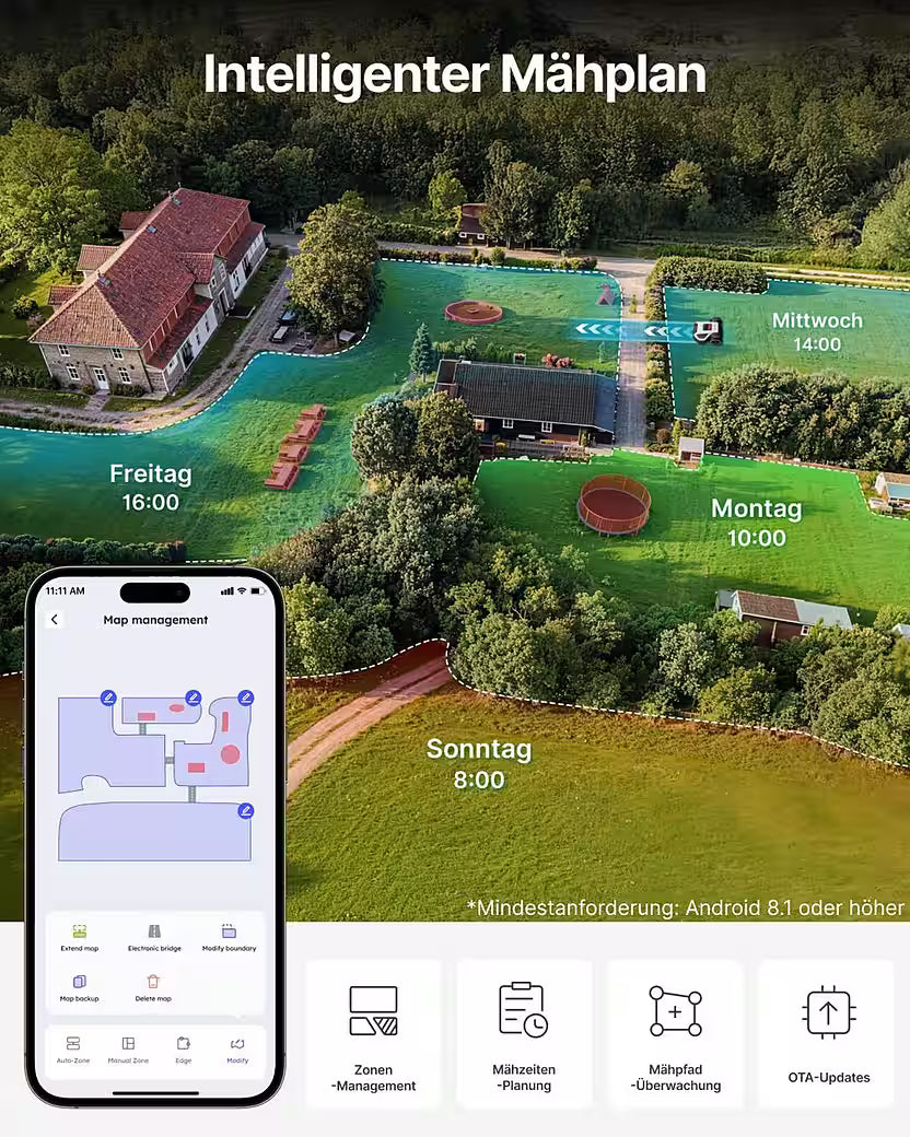 ANTHBOT M9 – Mähroboter mit RTK-Navigation &amp; HDR-Dual-Vision