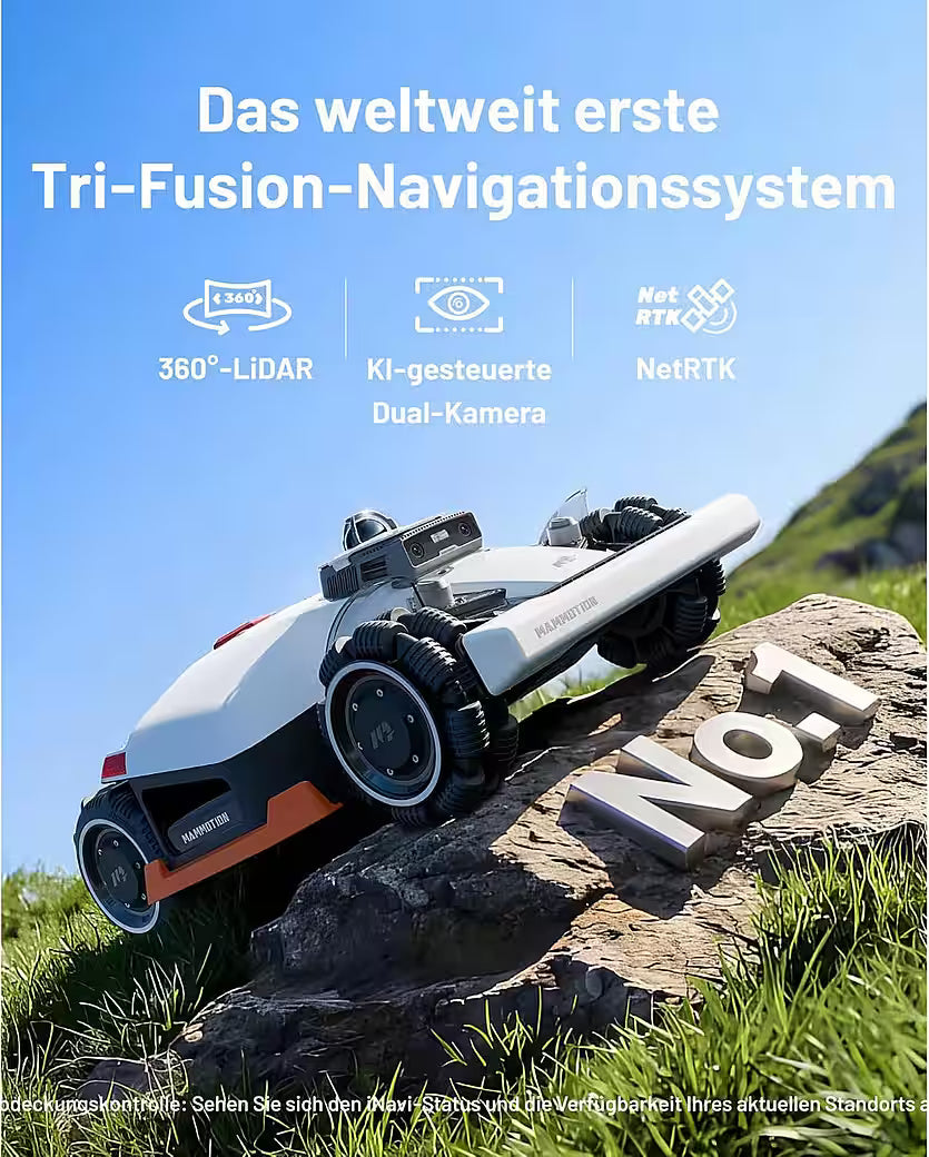 MAMMOTION LUBA 3 AWD 3000 mit Garage – Mähroboter ohne Begrenzungskabel