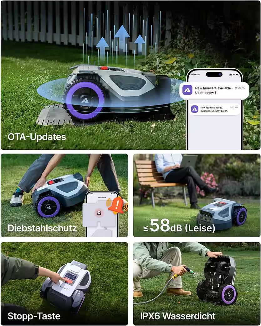 ANTHBOT M9 – Mähroboter mit RTK-Navigation &amp; HDR-Dual-Vision