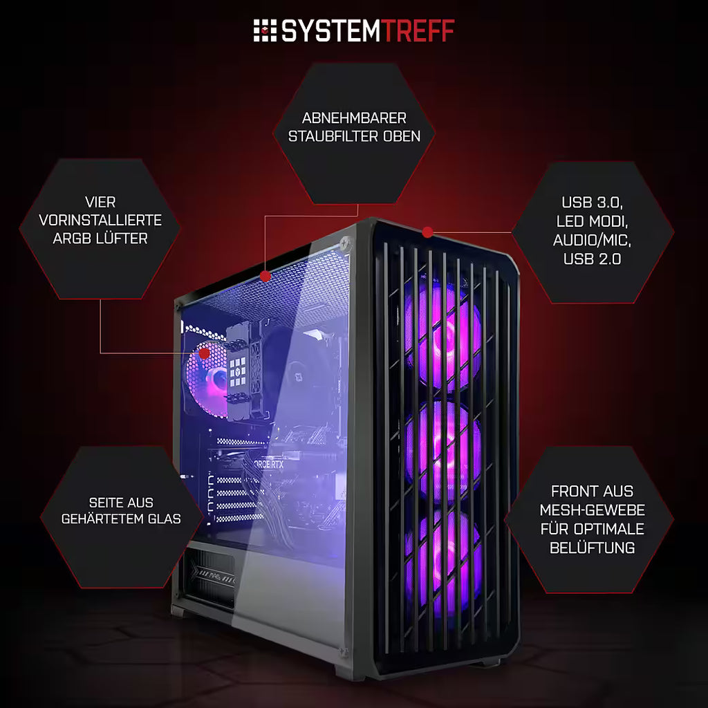 SYSTEMTREFF Basic Gaming PC Complete System