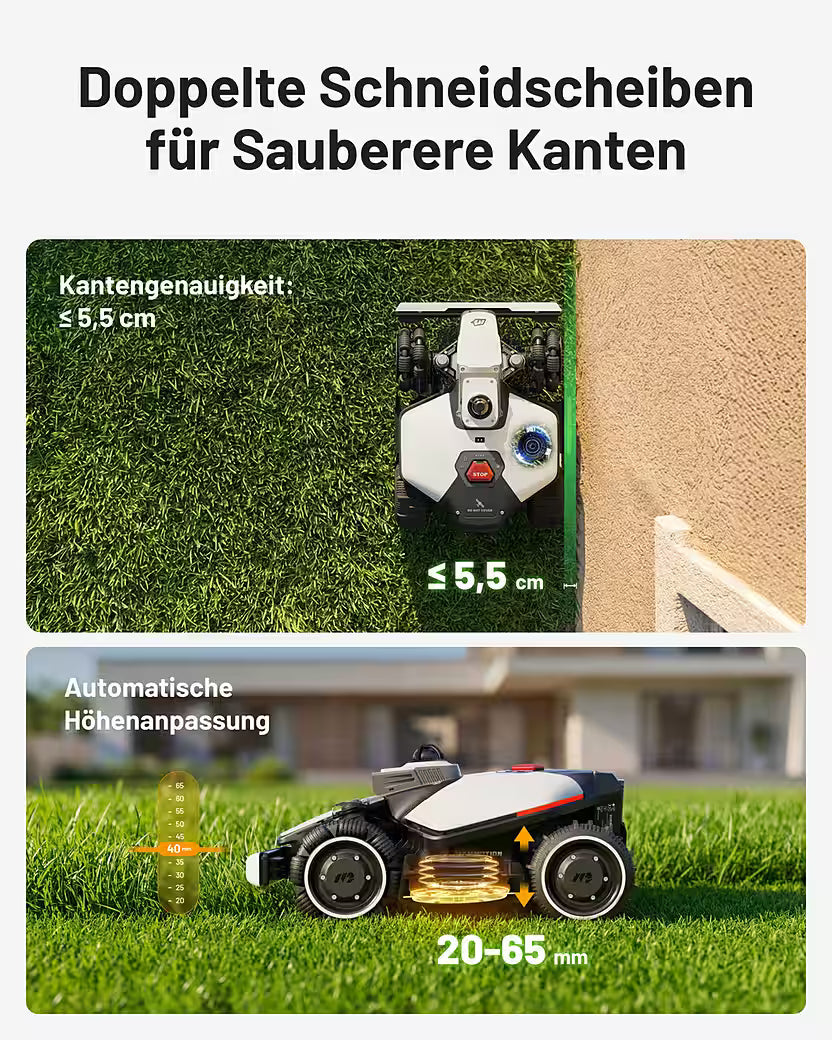 MAMMOTION LUBA Mini 2 AWD 1500 – Mähroboter ohne Begrenzungsdraht