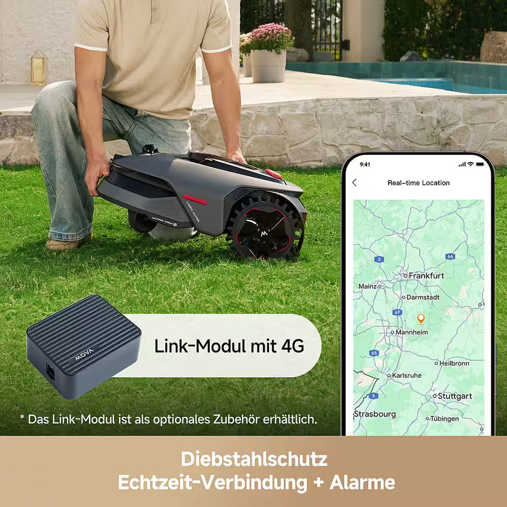 MOVA LiDAX Ultra 800 – Kabelloser Mähroboter mit 3D-LiDAR &amp; AI Vision