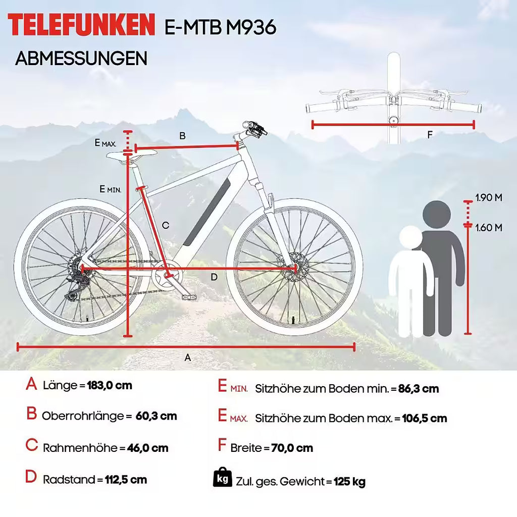 TELEFUNKEN Aufsteiger M936 E-Bike Mountainbike