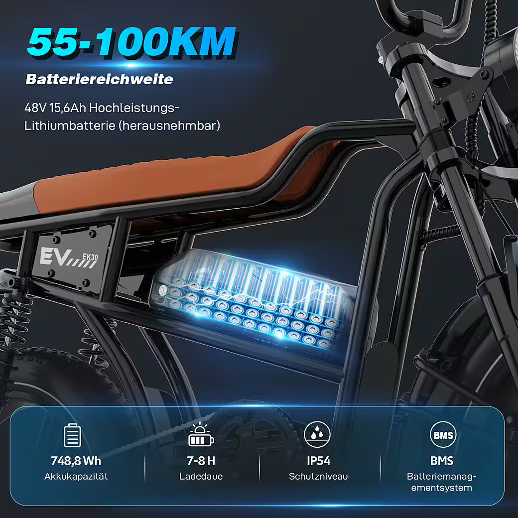 EVERCROSS TECH 20 Zoll Fatbike E-Bike