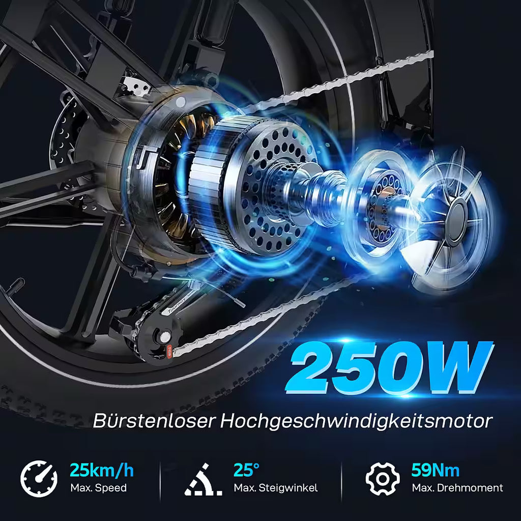 EVERCROSS TECH 20 Zoll Fatbike E-Bike