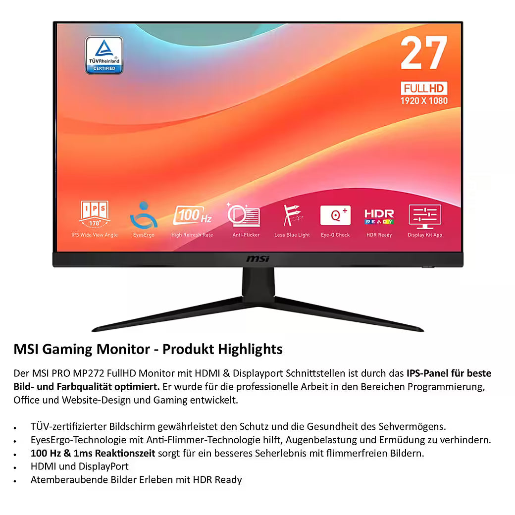 MEINPC AMD Ryzen 7 Set Gaming-PC-Komplettsystem
