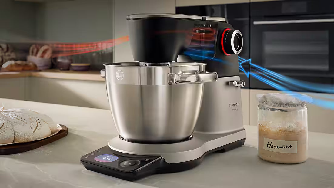 BOSCH Serie 8 MUMS8ZS22 Hochleistungs-Küchenmaschine mit 1.800-Watt-Motor und integrierter Waage
