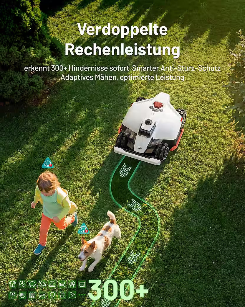 MAMMOTION  Rasenmähroboter LUBA 3 AWD 1500 Mähroboter ohne Begrenzungskabel