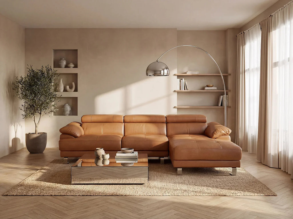 EXCELSIORA Premium Leather Corner Sofa