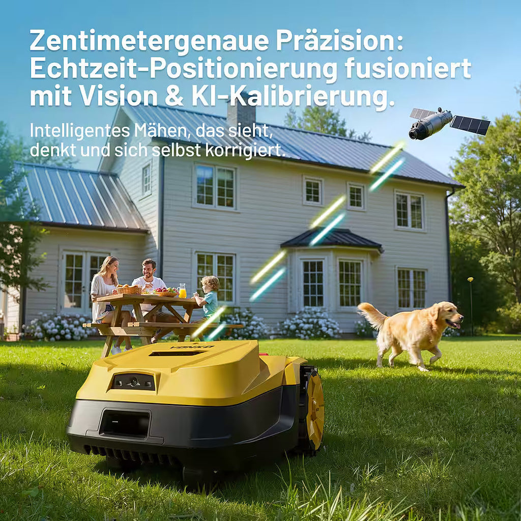 VONKO M200 – Mähroboter ohne Begrenzungskabel mit RTK + AI Vision