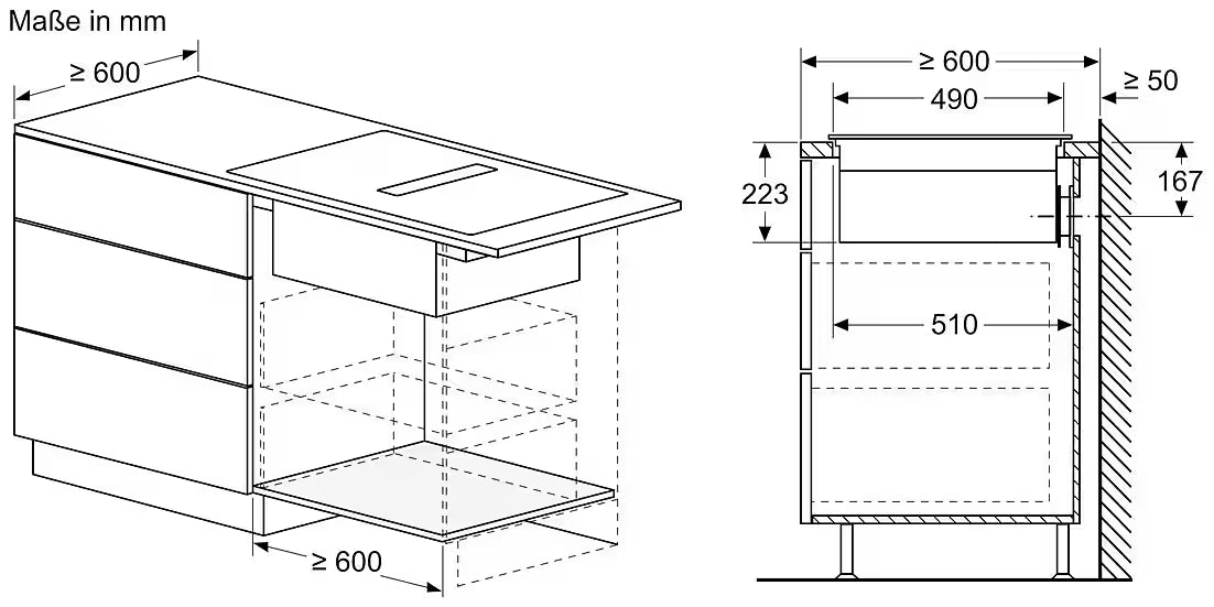 BOSCH Serie 6 PVQ811H26E – Induktionskochfeld mit integriertem Dunstabzug