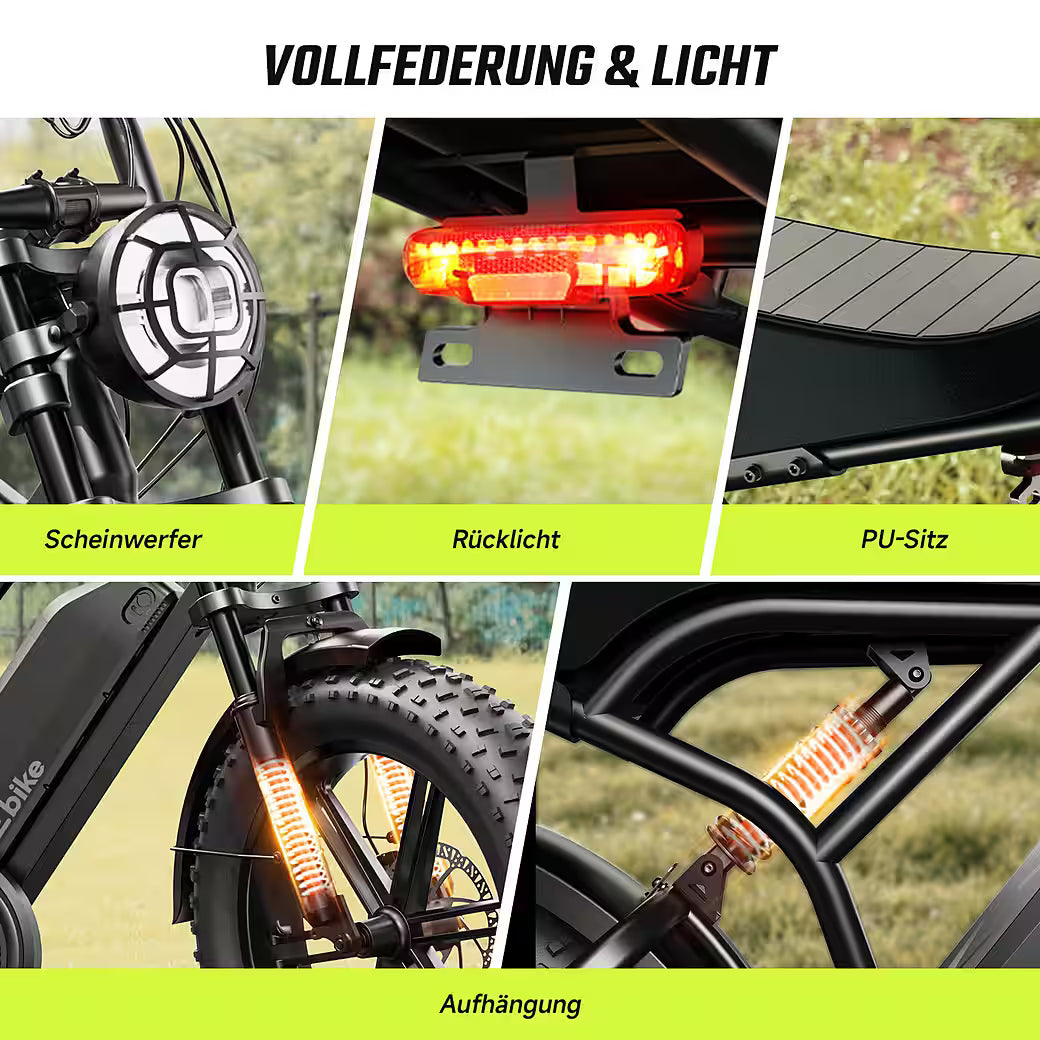 SISIGAD R002 PLUS Fatbike E-Bike 20 Zoll