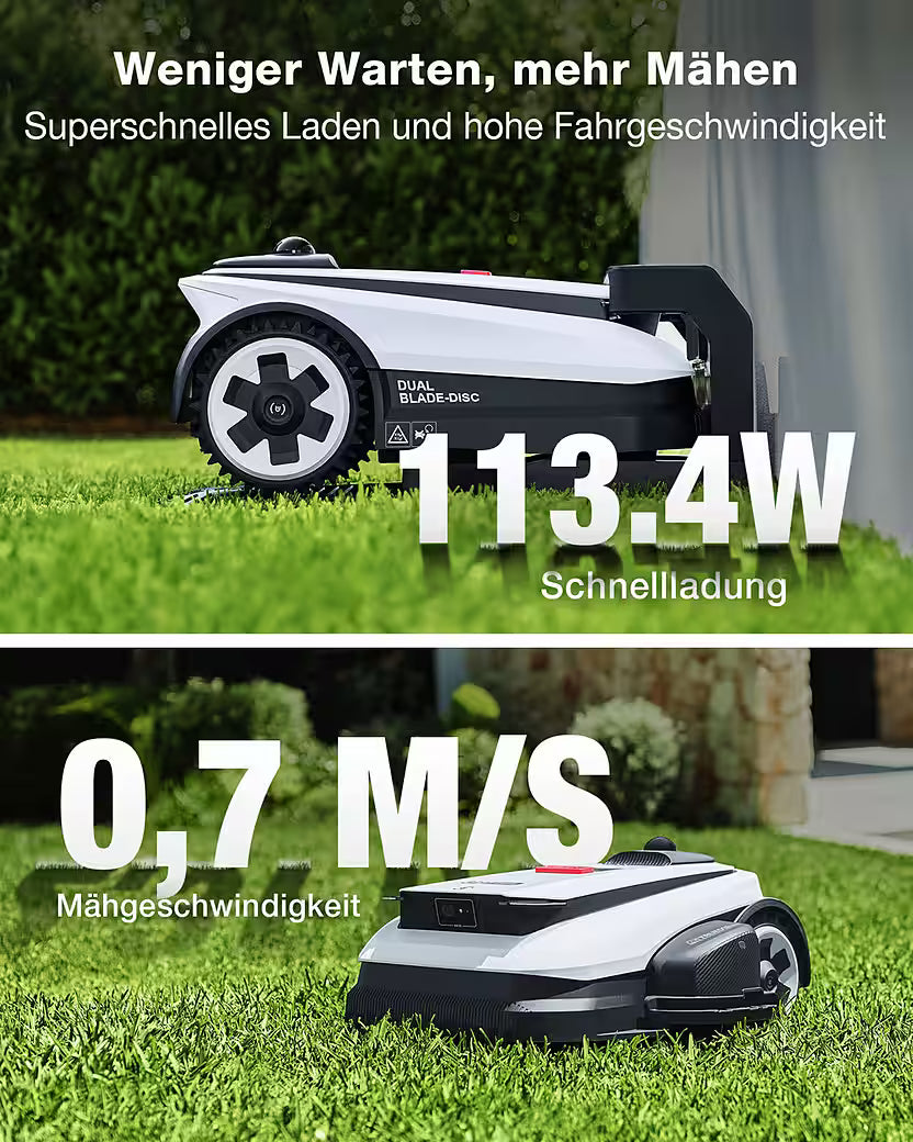 ECOVACS GOAT A1600 LiDAR PRO – Vollautomatischer Mähroboter ohne Begrenzungskabel