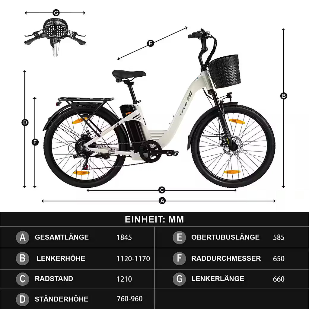TTGO E-Bike Cityrad 26 Zoll