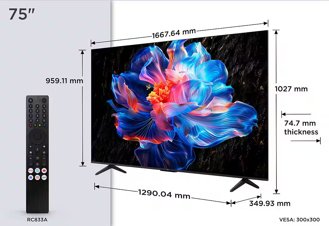 TCL 75V6CXB 75 Zoll 4K LED-Fernseher