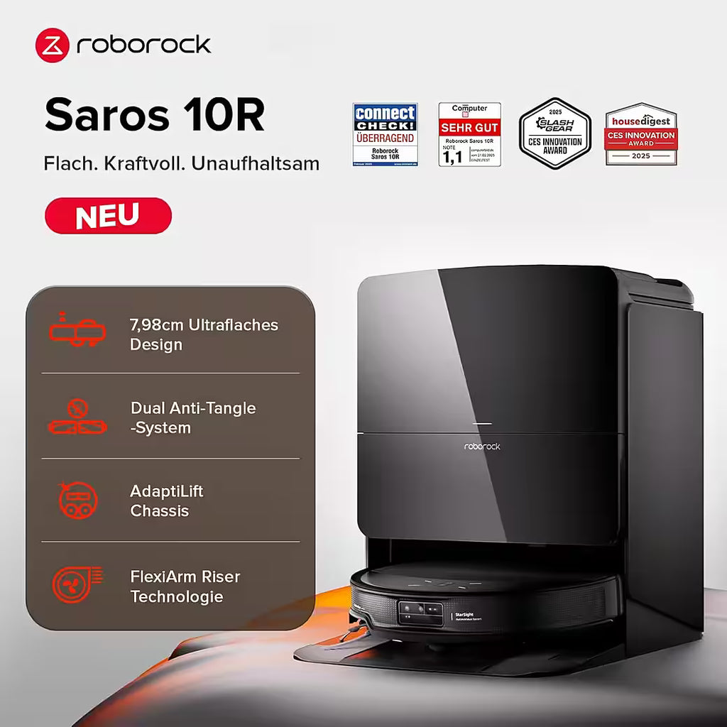 ROBOROCK Saros 10R – Saugroboter mit Wischfunktion