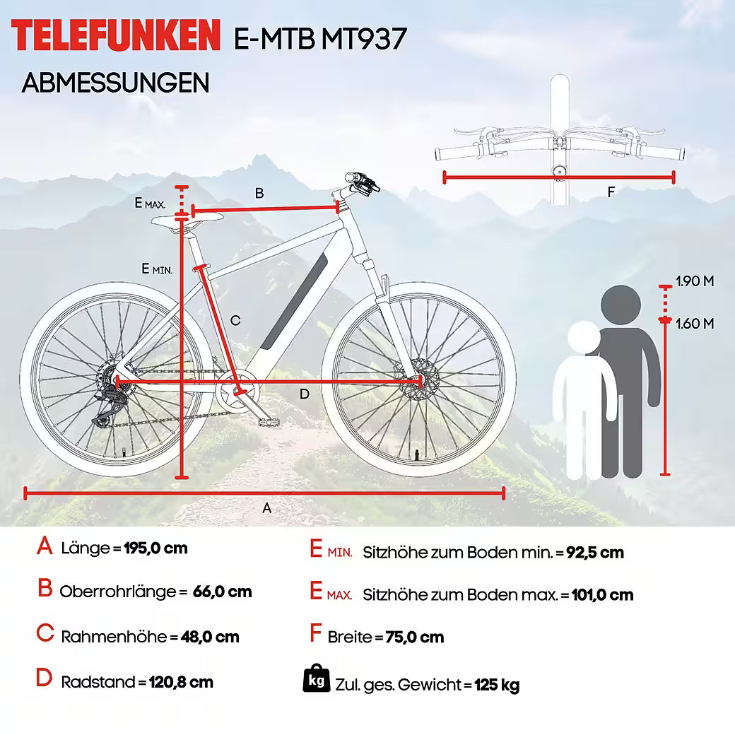 TELEFUNKEN Aufsteiger M937 E-Bike Mountainbike