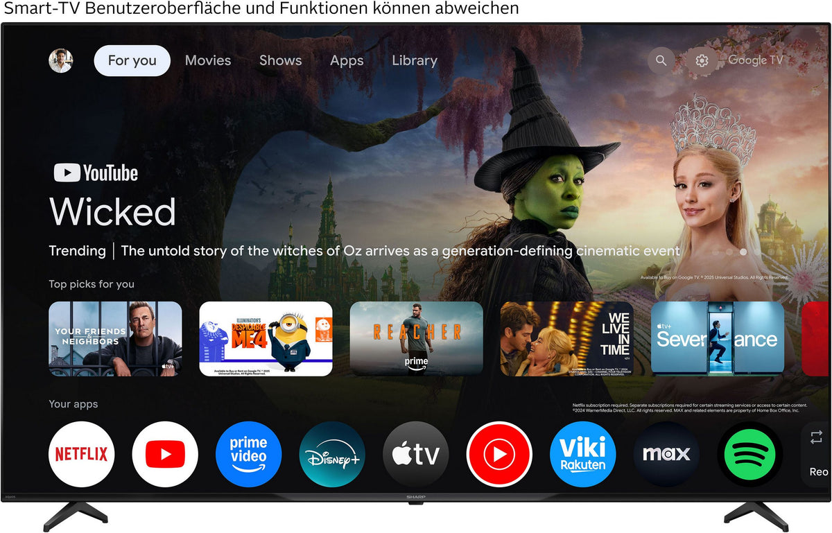 SHARP 4T-C70HLx 70 Inch 4K Ultra HD LED Google TV