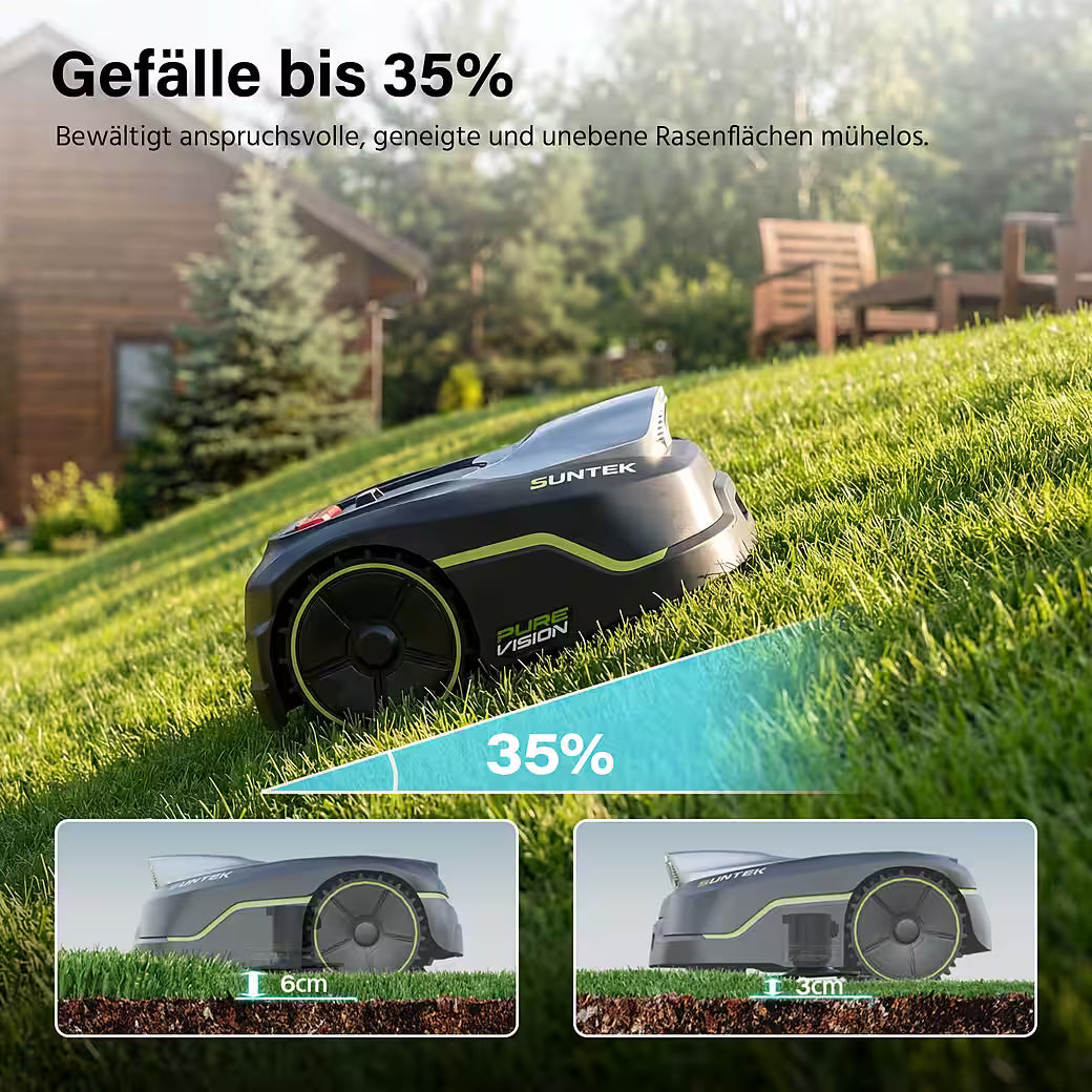 SUNTEK Pure Vision – Mähroboter ohne Begrenzungskabel