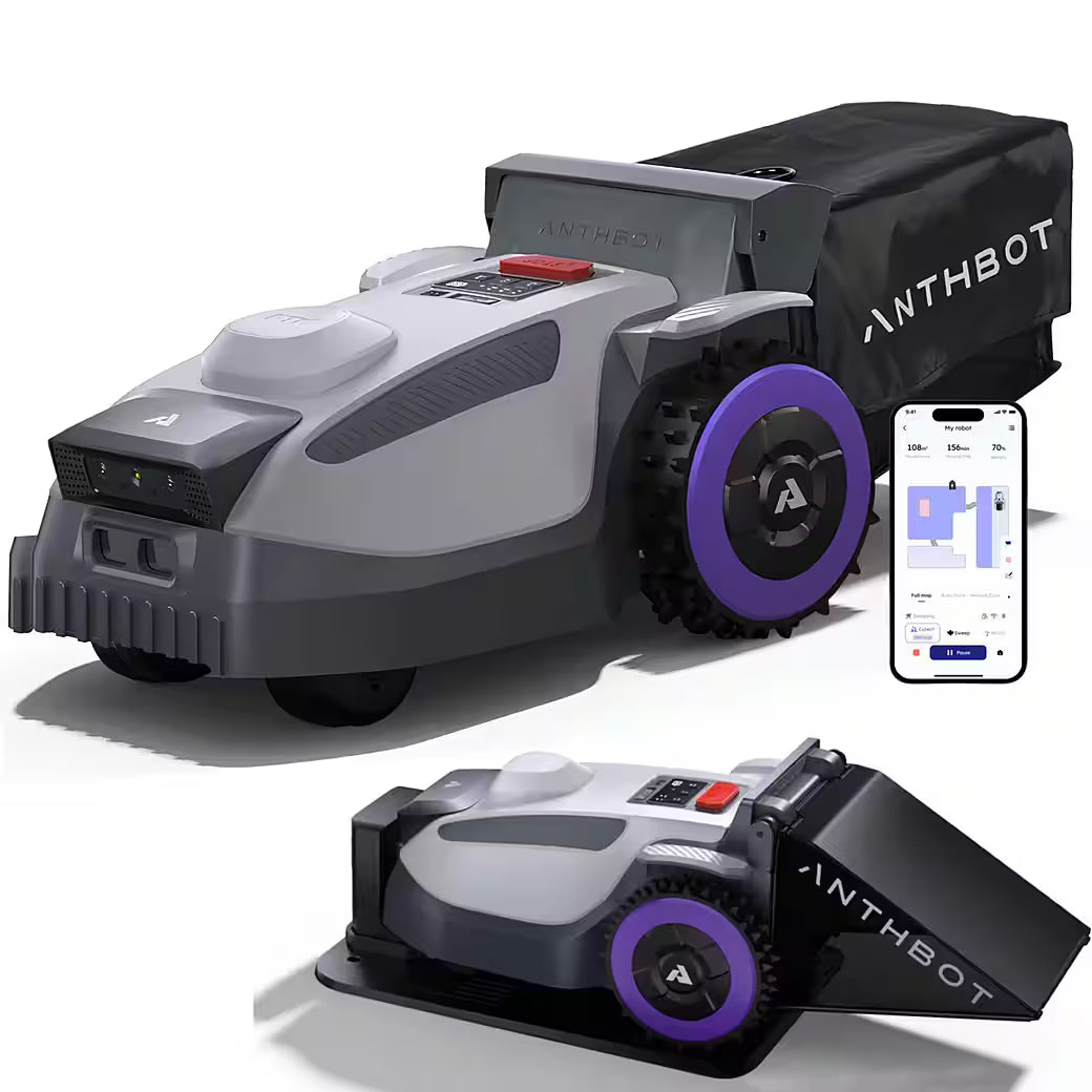 ANTHBOT N8 Serie – 4-in-1 Mähroboter ohne Begrenzungskabel mit Auto-Entleerung