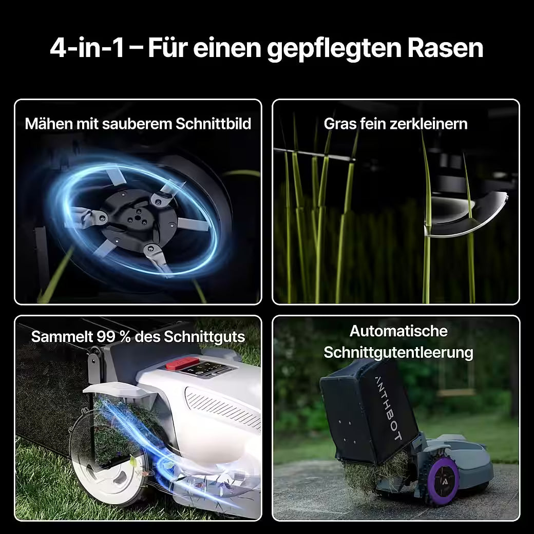 ANTHBOT N8 Mähroboter – 4-in-1 Rasenpflege ohne Begrenzungskabel