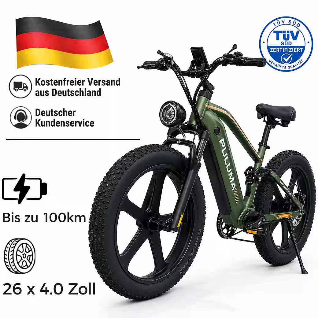 E-Bike Fatbike 26 Zoll – 52V 20Ah, Shimano 7-Gang