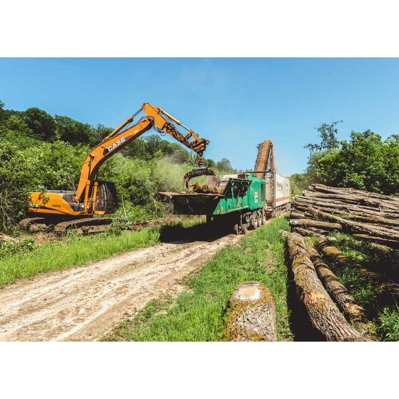 Forest Wood Chips – 30 m³ Blower Truck Delivery