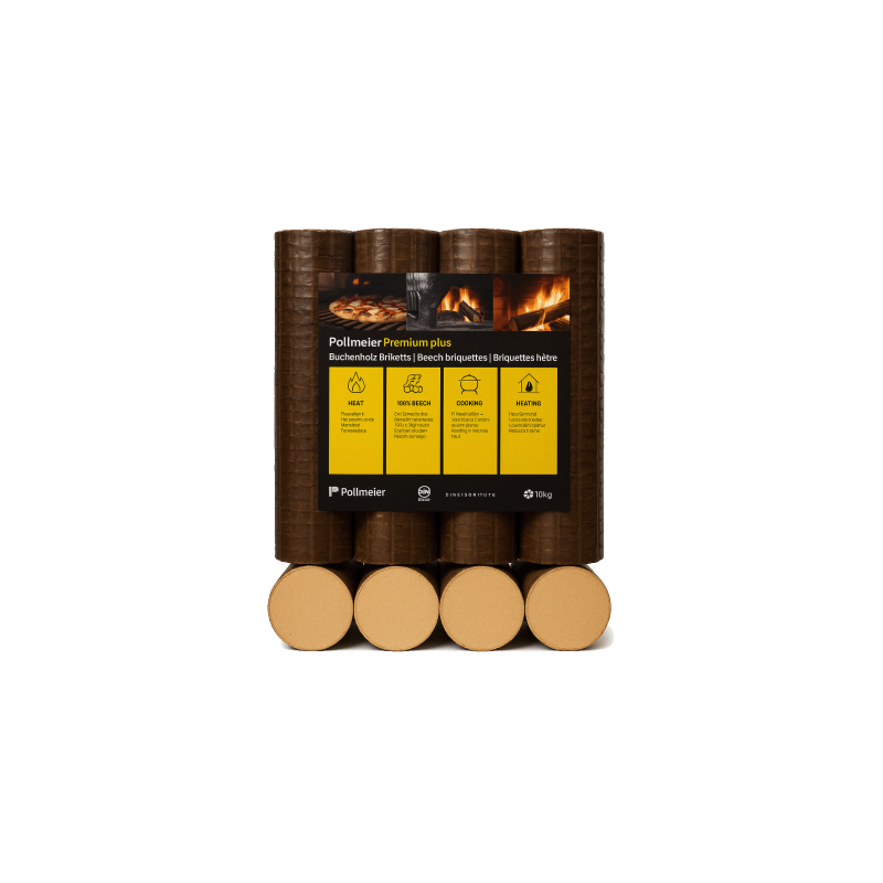 Premium 100% Beech Briquettes – 960 kg (96 × 10 kg Bags)
