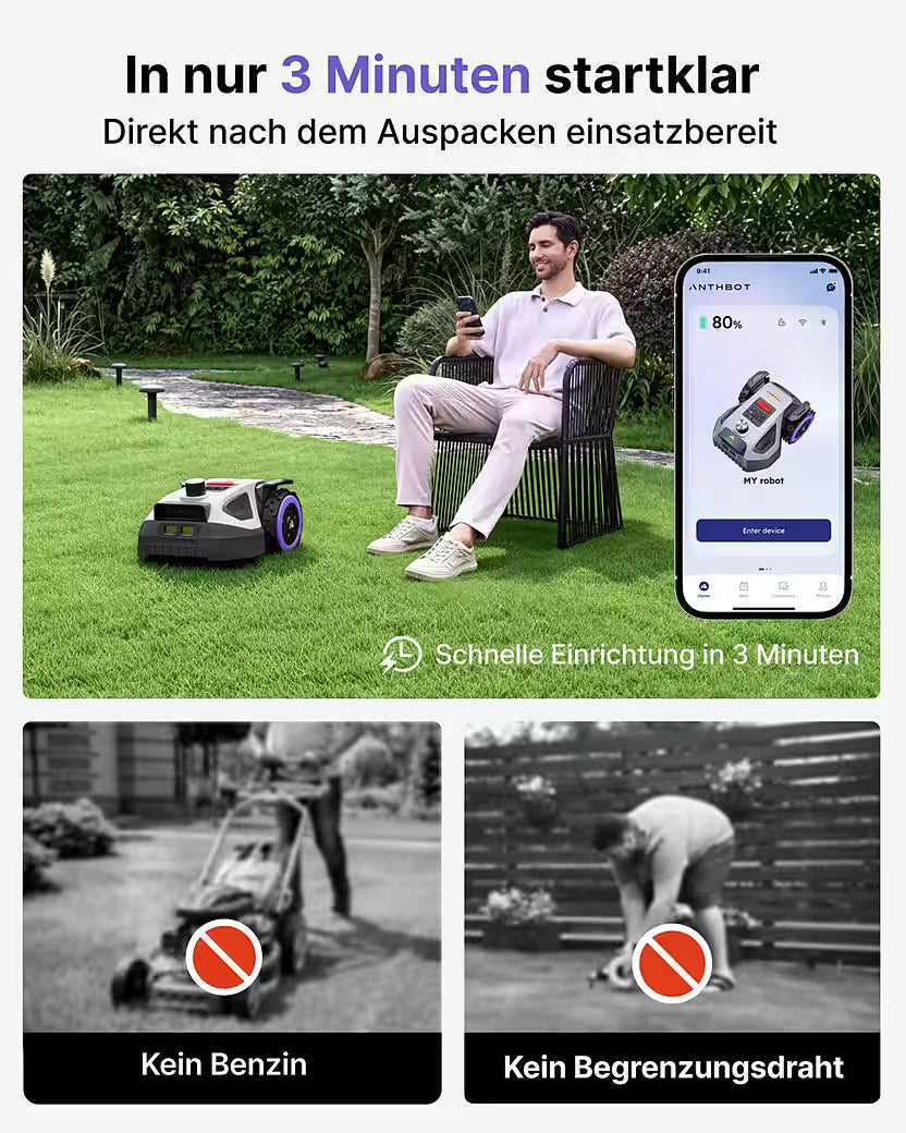 ANTHBOT M9 PRO Set mit Garage Pro &amp; RTK-Booster