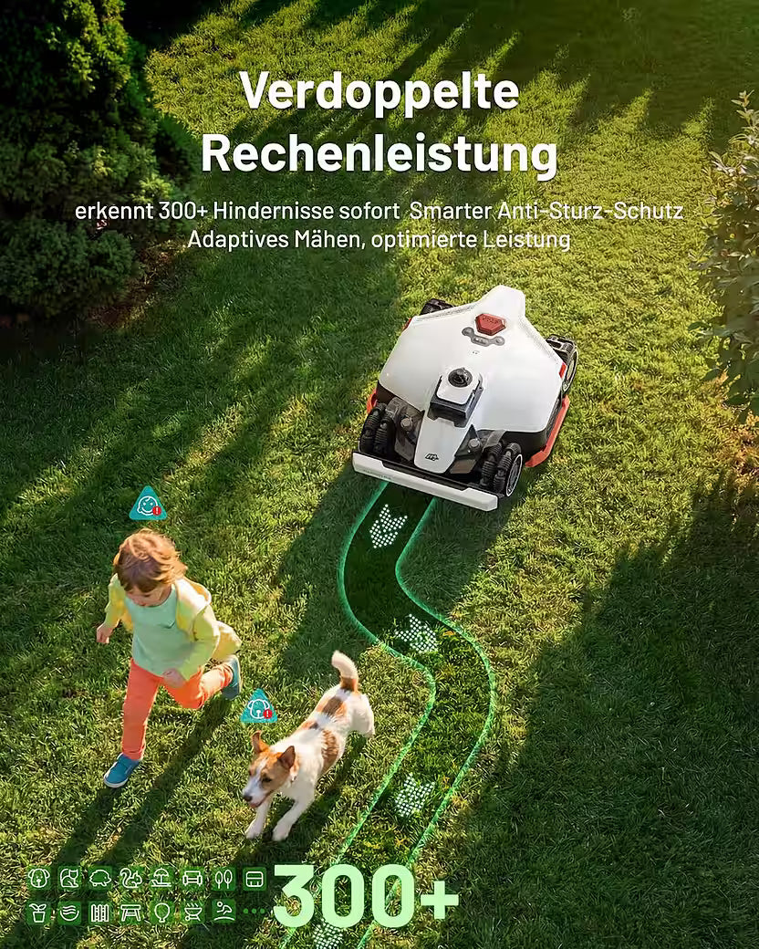 MAMMOTION  Rasenmähroboter LUBA 3 AWD 3000 mit Garage