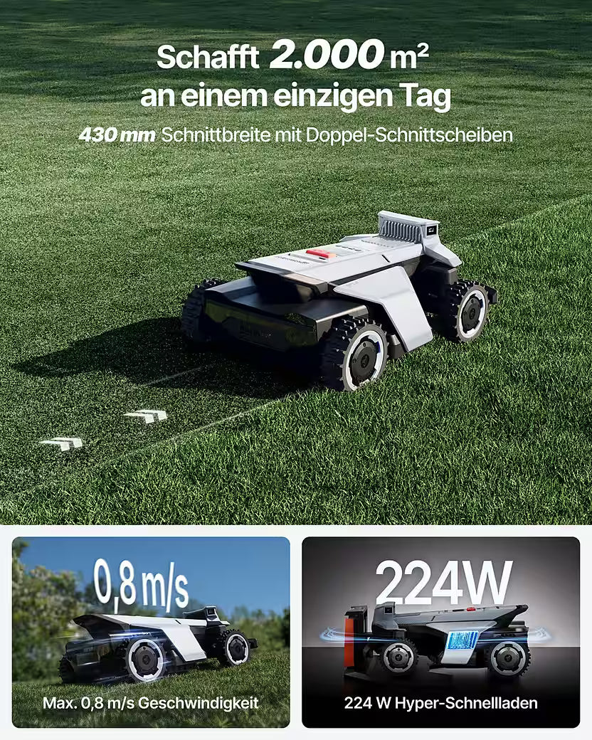 NAVIMOW X420 – Mähroboter ohne Begrenzungskabel