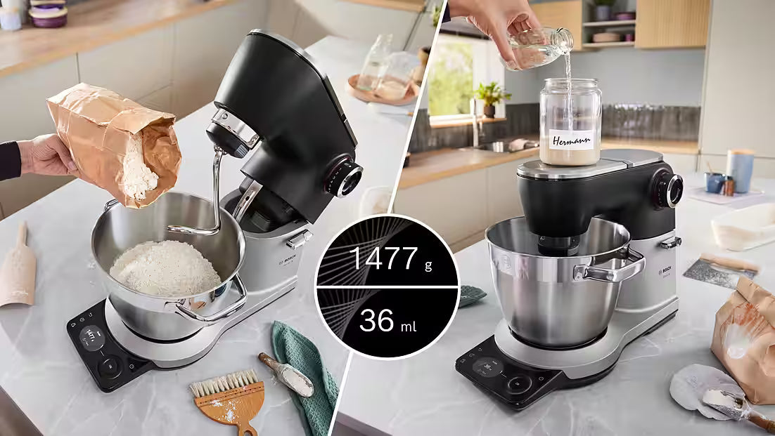BOSCH Serie 8 MUMS8ZS22 Hochleistungs-Küchenmaschine mit 1.800-Watt-Motor und integrierter Waage