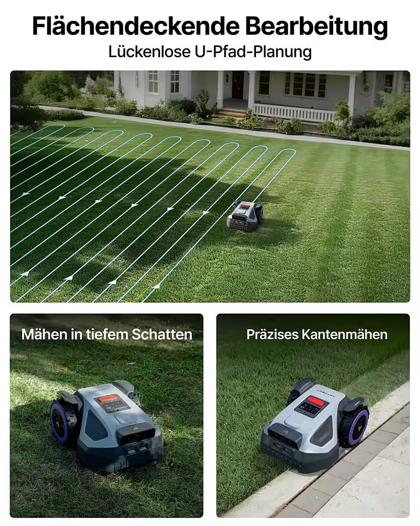 ANTHBOT M5 Komplettset – Mähroboter ohne Begrenzungskabel mit Schutzgarage