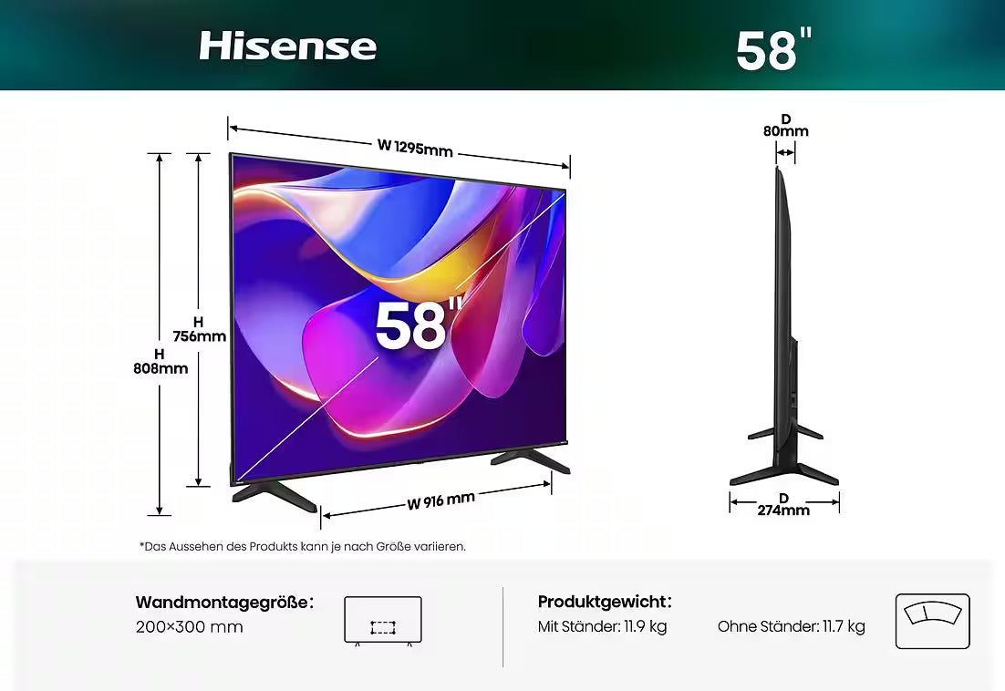 HISENSE 58E6DS DLED 58 Zoll 4K Smart TV