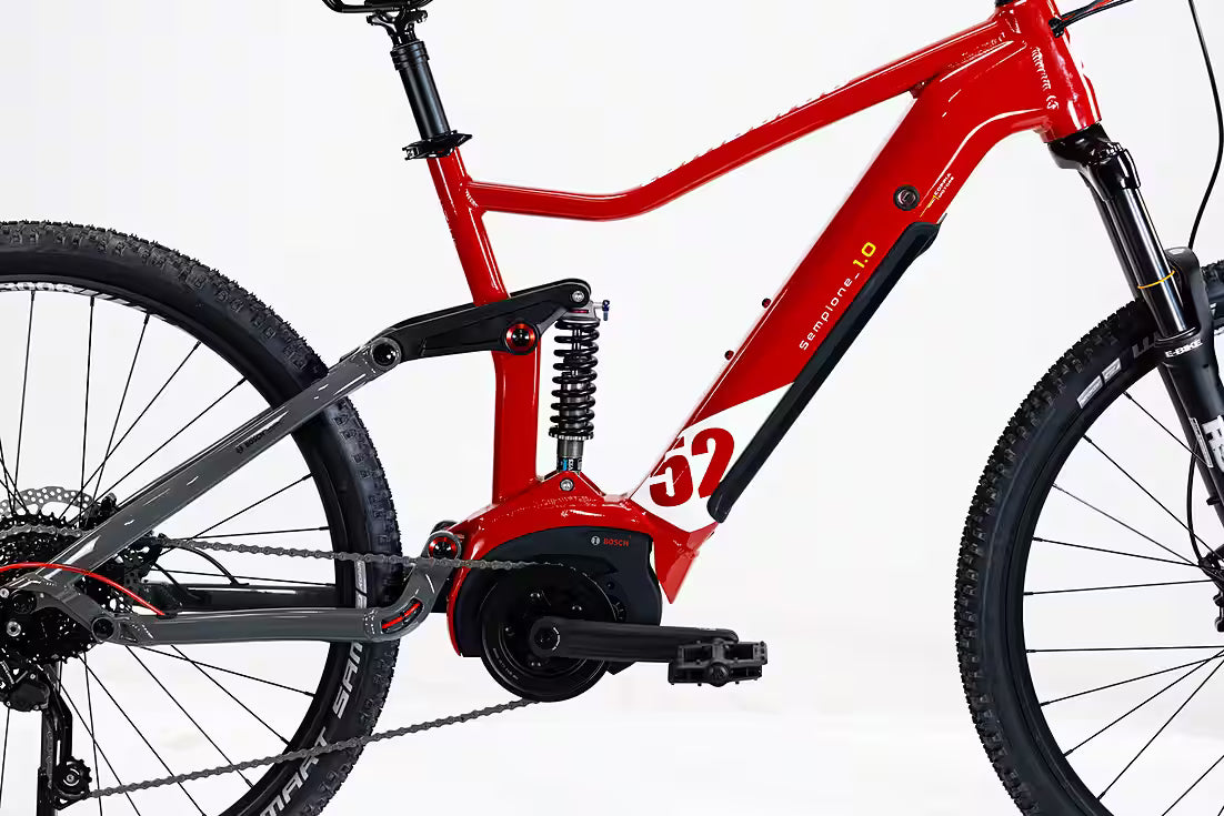 E-Bike Mountainbike LOMBARDO SEMPIONE FULLY / BOSCH 500 Wh 29 Zoll Rot
