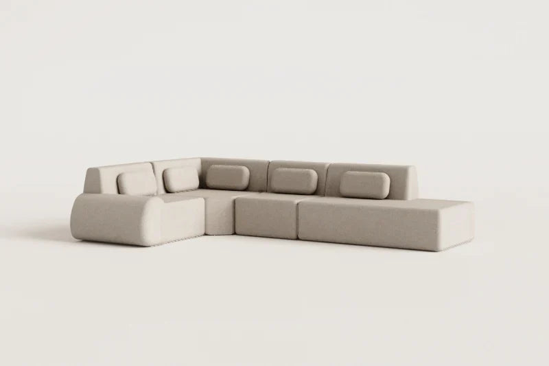 Merida 4-Piece Modular Corner Sofa with Right Chaise