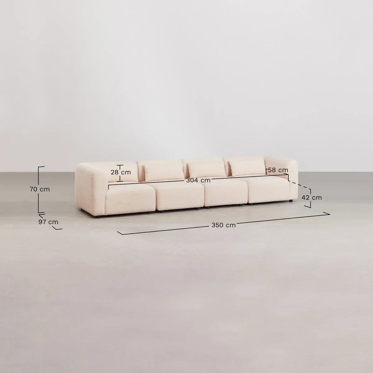 Fogler 4-Piece Modular Sofa