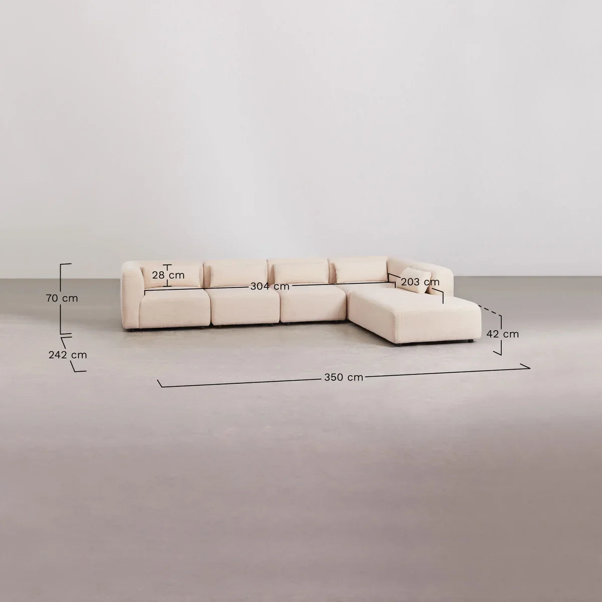Fogler 5-Piece Modular Sofa with Right Chaise