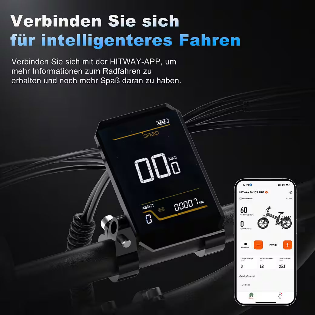 HITWAY E-Bike Mountainbike 20 x 4,0 Zoll