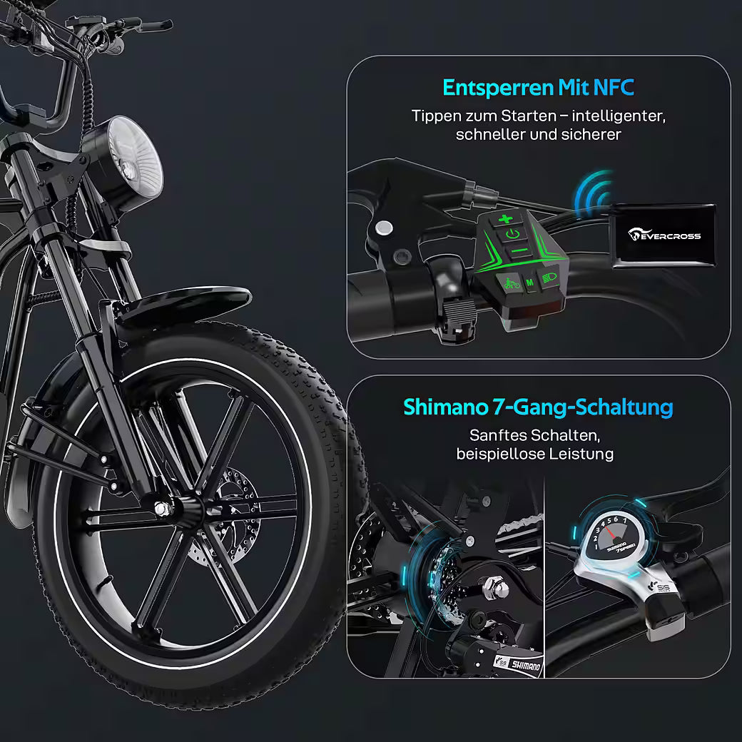 EVERCROSS TECH 20 Zoll Fatbike E-Bike