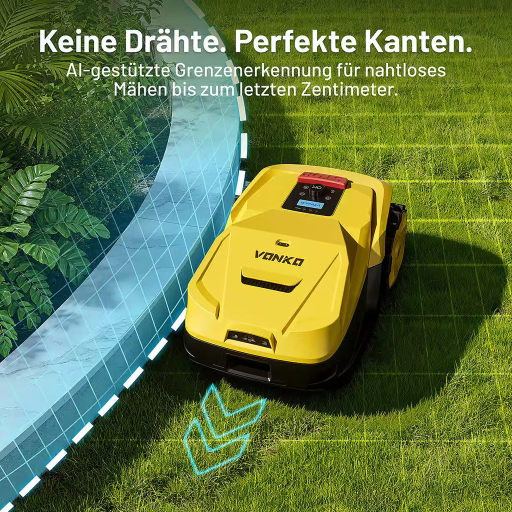 VONKO M200 – Mähroboter ohne Begrenzungskabel mit RTK + AI Vision
