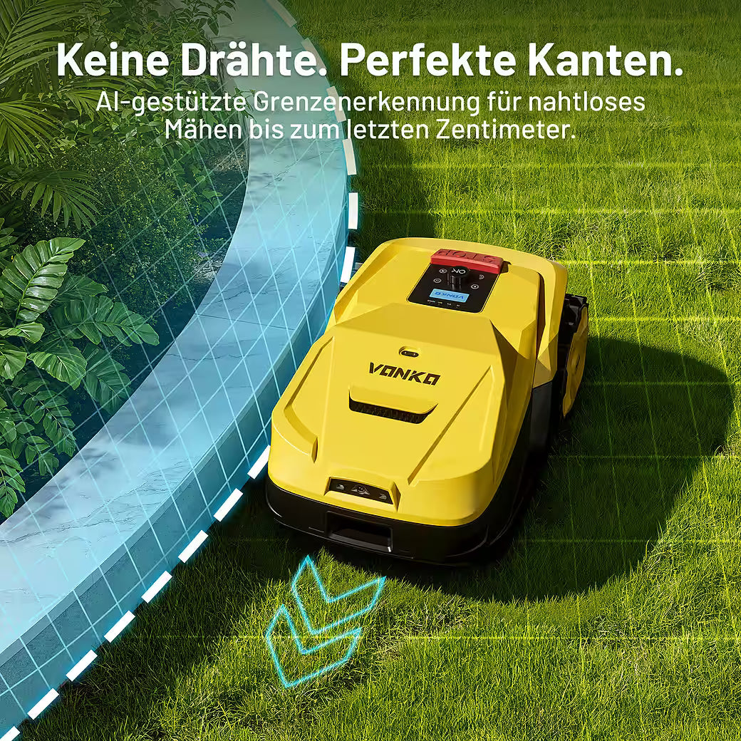 VONKO M200 – Mähroboter ohne Begrenzungskabel mit RTK + AI Vision