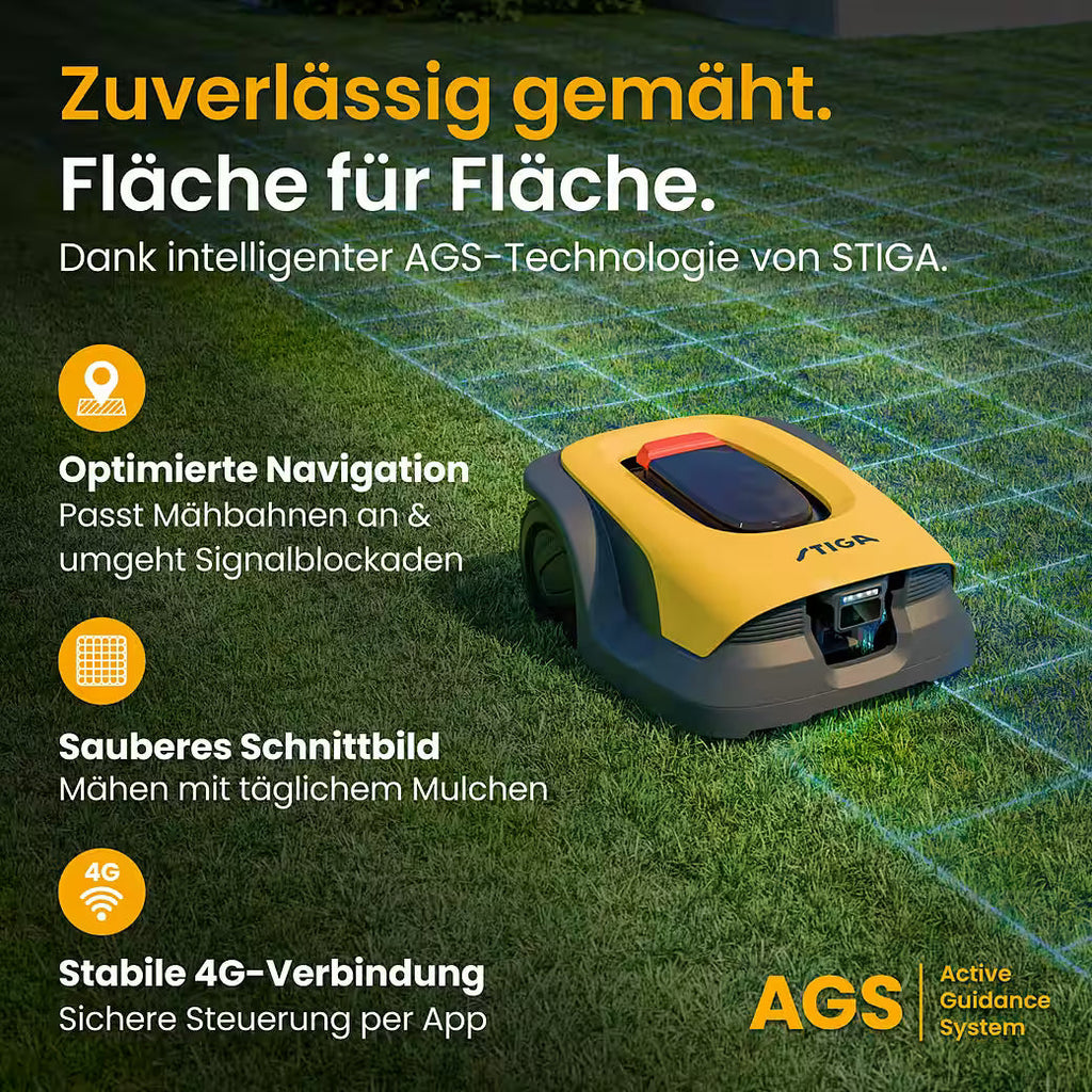 STIGA A 10v – Kabelloser Mähroboter für bis zu 1.000 m²