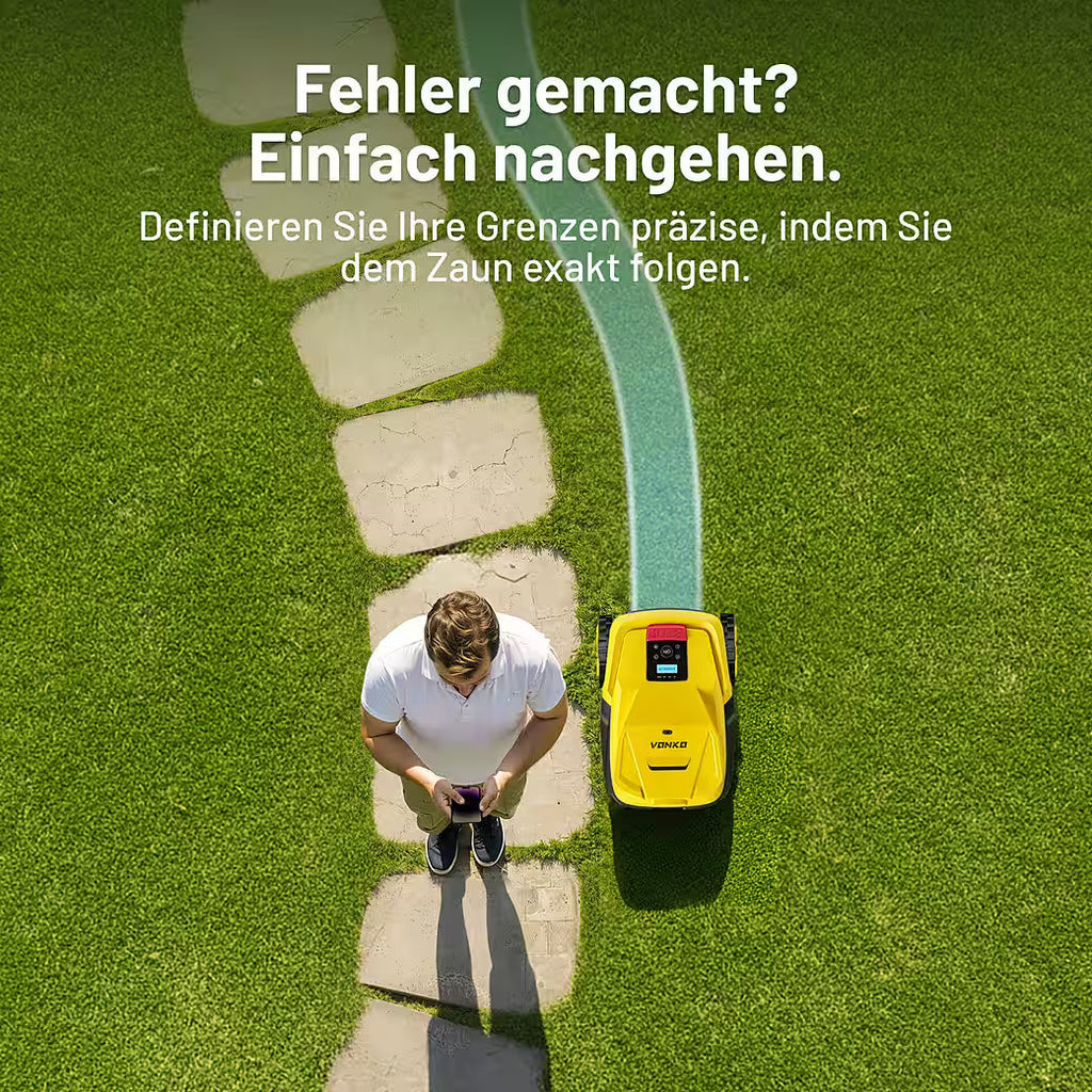 VONKO M200 – Mähroboter ohne Begrenzungskabel mit RTK + AI Vision